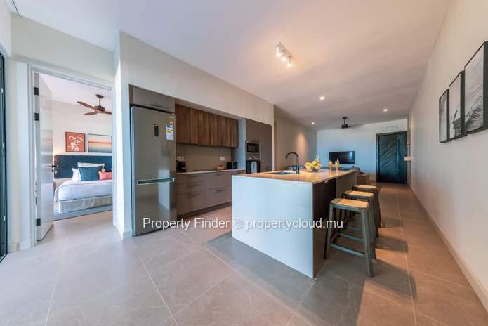 Appartement de 3 chambres en bord de mer avec vue sur la plage et la montagne – Côte Ouest, Mauritius