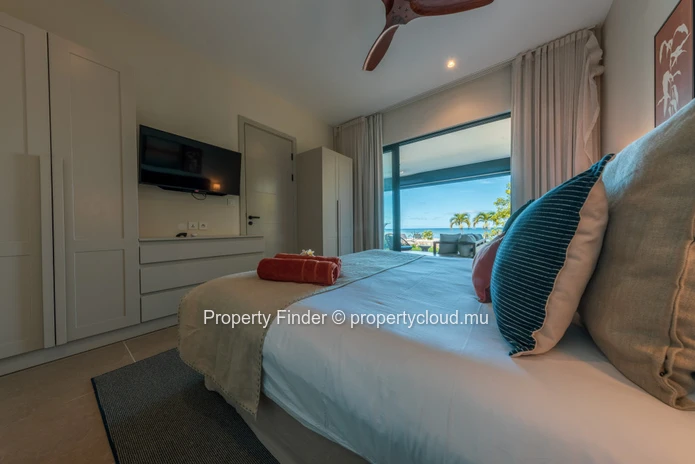 Appartement de 3 chambres en bord de mer avec vue sur la plage et la montagne – Côte Ouest, Mauritius