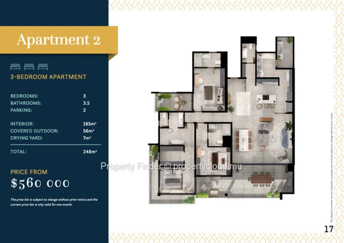 Elegant 3-Bedroom Apartment for Sale in Medine Smart City, Mauritius
