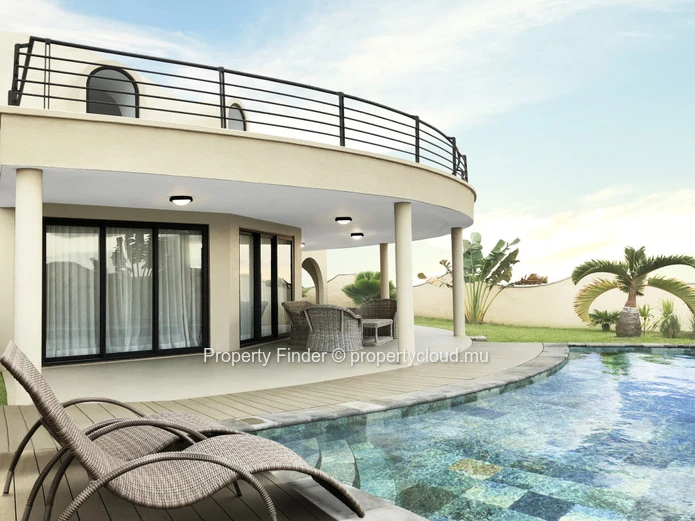 Villa 3 Chambres à Louer avec Piscine, Accès Salle de Sport et Vue sur Mer – Maurice